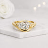 14K Pear Cut Lab Grown Diamond Solitaire Engagement Ring