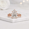 Pear Cut Lab Grown Diamond Nature Inspired Engagement Ring