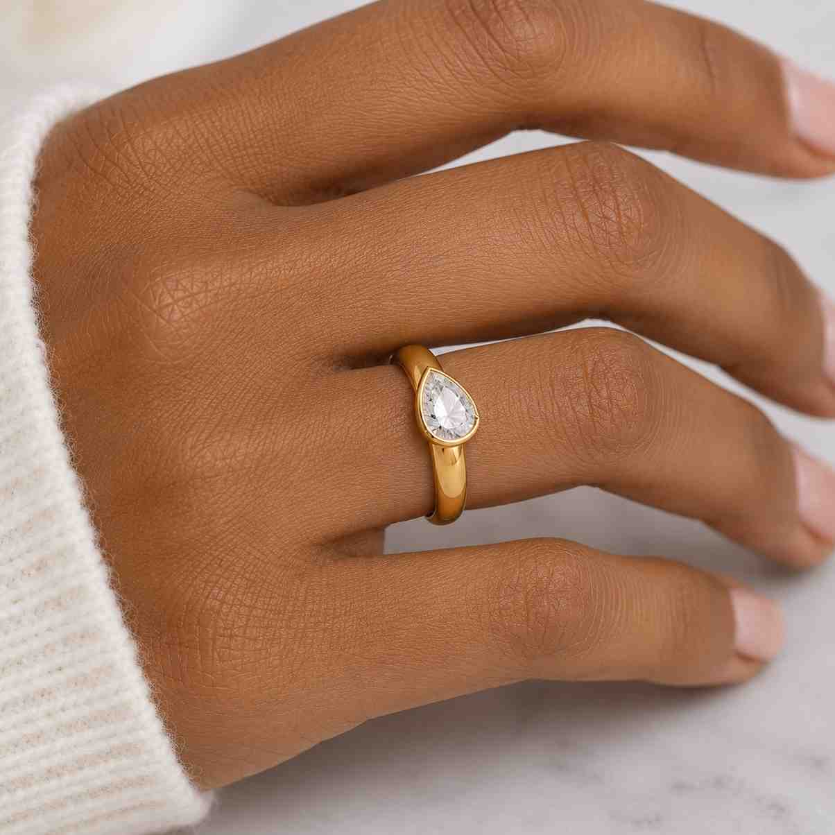 pear shape ring pear cut jewelry teardrop ring teardrop stone ring pear solitaire jewelry elongated pear ring classic pear cut modern pear cut brilliant pear cut faceted pear cut pear engagement jewelry