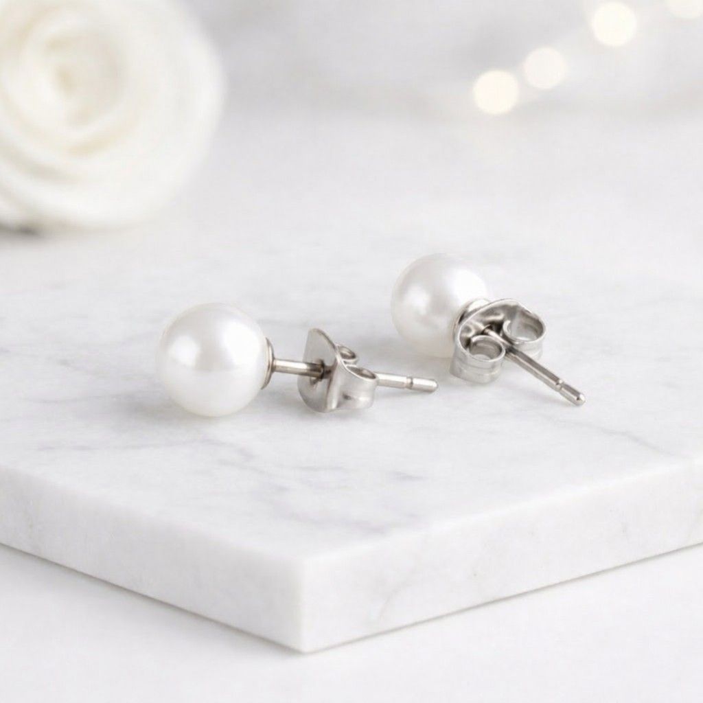pearl accessory gift for her pearl fashion jewelry lover gift daily wear earrings chic pearl earrings office earrings feminine earrings white jewelry soft pearl earrings clean style earrings