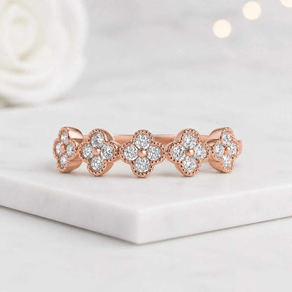petal jewelry floral fashion ring elegant band ring decorative ring floral gold band floral sparkle ring floral crystal ring slim floral band everyday
