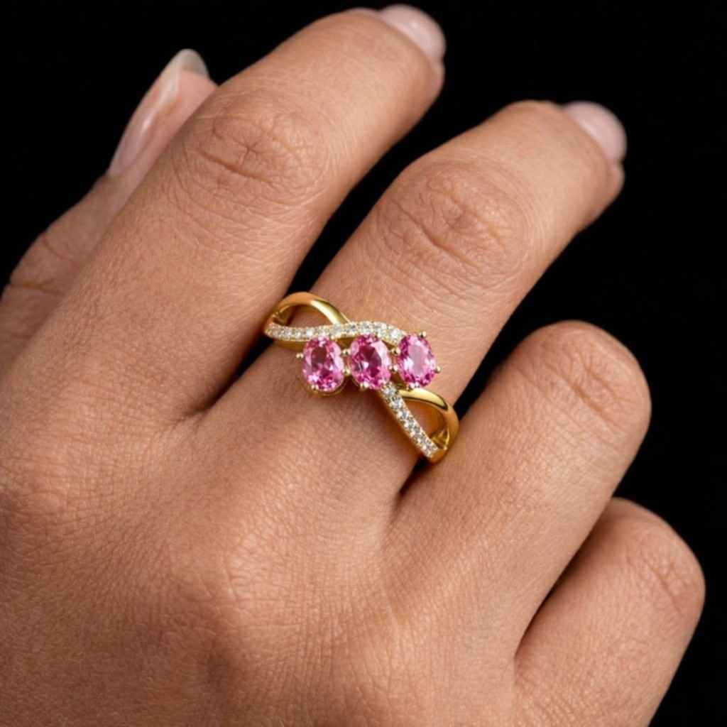pink sapphire jewelry natural sapphire ring sapphire gemstone ring pink gemstone ring diamond accent ring diamond ring moissanite ring lab diamond ring cubic zirconia ring gemstone jewelry colorful ring
