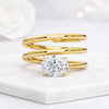 Oval Cut Lab Grown Diamond Spiral Engagement Ring