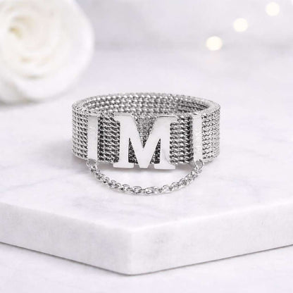 platinum statement ring silver wide band platinum wide band silver gift ring platinum gift ring