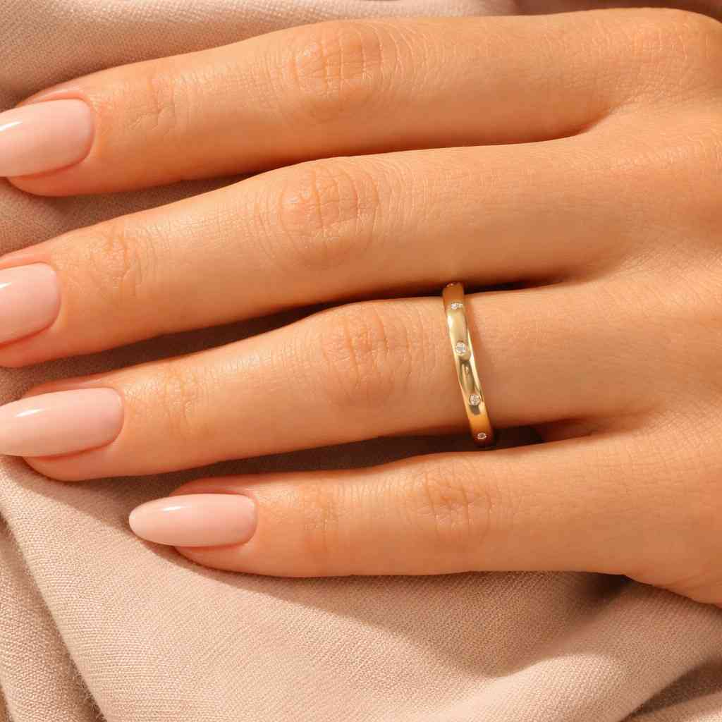 polished band stackable band sleek ring daily wear ring petite jewelry thin gold ring thin silver ring handmade jewelry fashion ring clean style ring