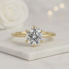 Pinched Solitaire Diamond Ring