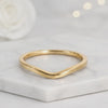 Custom Matching Bridal Ring 14k Gold Wedding Band Notched Ring for Women
