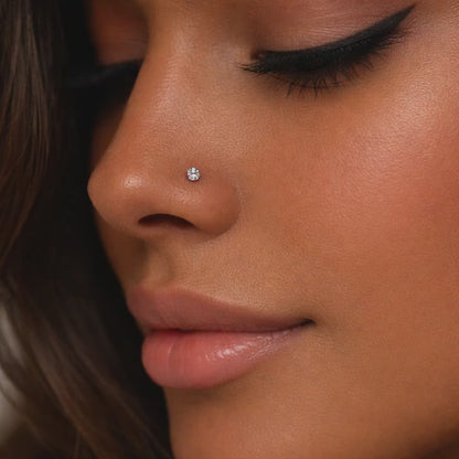 stud silver nose stud tiny nose stud dainty nose stud minimal nose stud clear stone stud everyday nose stud women nose