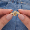 cushion cut ring octagon ring bezel jewelry cocktail ring modern jewelry fine ring dainty ring thin ring clean design ring