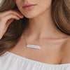 dainty necklace minimalist necklace rectangle pendant name plate necklace custom name jewelry everyday necklace