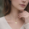 custom initial necklace dainty necklace women necklace everyday necklace minimalist necklace tiny pendant circle charm