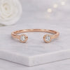 solitaire ring open cuff ring twin stone ring bezel set ring stacking ring adjustable band thin ring band ring