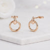 rose gold earrings tiny hoop earrings small circle earrings open hoop studs drop hoop earrings chic earrings