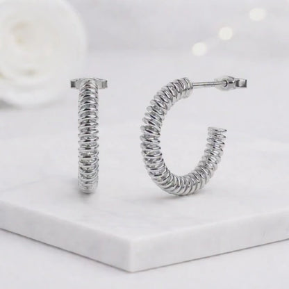 ribbed hoop earrings rope hoop earrings wire hoop earrings rounded hoop earrings curved hoop earrings