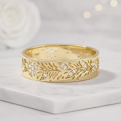 wide band luxury ring shiny ring carved ring handmade ring elegant ring classic band fashion ring everyday ring