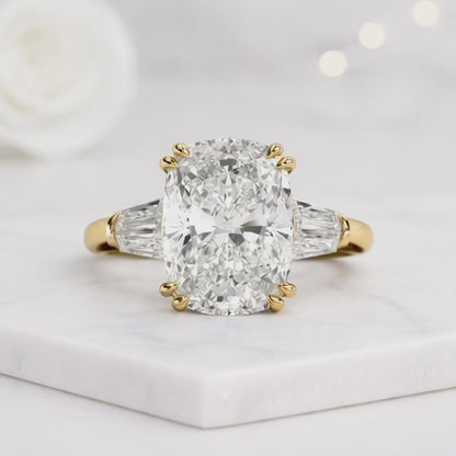 Double Claw Prong Set Diamond Ring