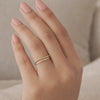 Stacking Twist Ring, Solid Gold Braided Rope and Simple Ring