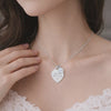 heart pendant love pendant silver pendant engraved pendant charm pendant crystal necklace birthstone necklace name necklace