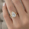 Modern Pear Cut Diamond Ring