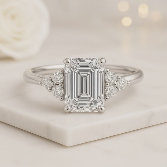 Side Three Stone Diamond Ring