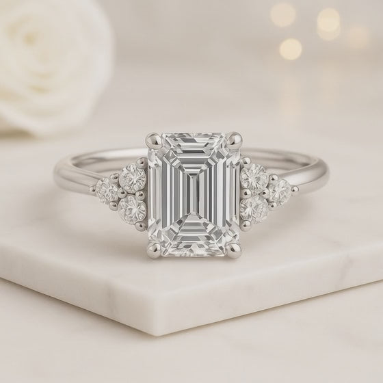 Side Three Stone Diamond Ring