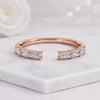 baguette stone ring open band ring crystal band ring clear stone ring minimalist ring chic ring ladies ring