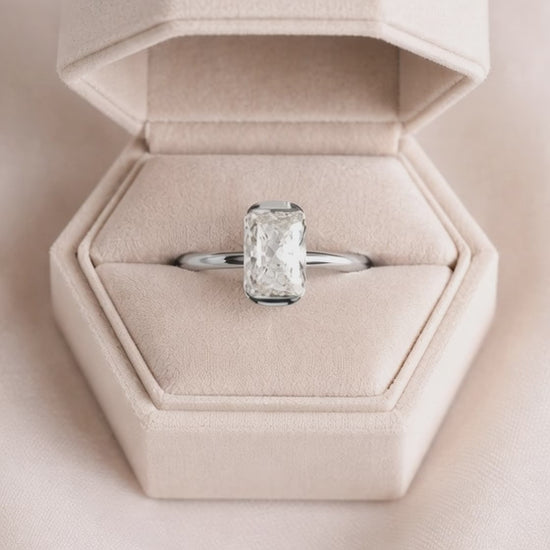 Elongated Radiant Cut Lab Grown Diamond Ring