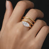 artistic jewelry ring for women stylish accessory chic jewelry daily jewelry stackable ring lightweight ring smooth ring glossy ring