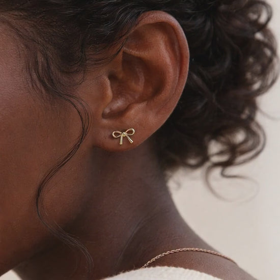 minimal bow earrings small stud earrings women earrings girls earrings pretty earrings fashion earrings trendy earrings