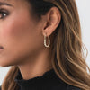 rectangular hoop earrings oblong earrings elongated hoops thick hoop earrings rose hoops luxury hoops modern jewelry geometric hoops slim hoop earrings
