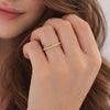 Round Diamond Criss Cross Band