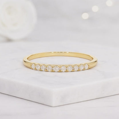  Lab Grown Diamond Half Eternity Ring in 18k