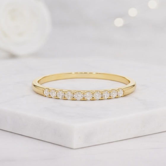  Lab Grown Diamond Half Eternity Ring in 18k
