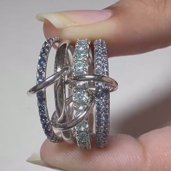 Solid Gold Pear & Black Bezel Assher Moissanite Engagement Ring, Toi et Moi Promise Ring, Valentine's Day/ Anniversary Gift for Woman, Her