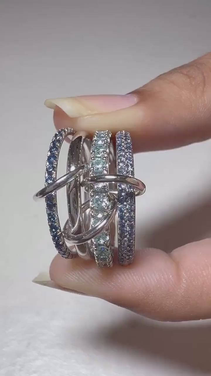 Solid Gold Pear & Black Bezel Assher Moissanite Engagement Ring, Toi et Moi Promise Ring, Valentine's Day/ Anniversary Gift for Woman, Her