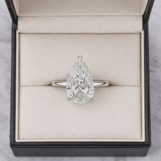  Pear Shaped Lab Grown Diamond Engagement Ring