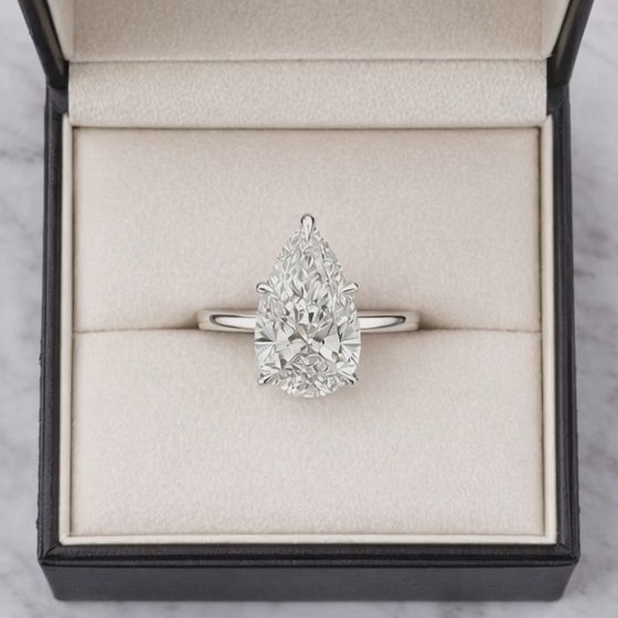  Pear Shaped Lab Grown Diamond Engagement Ring