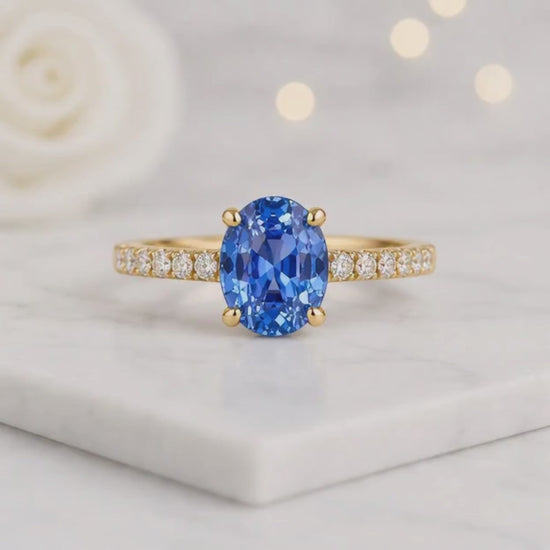 oval sapphire ring blue sapphire ring natural gemstone ring real gemstone ring solitaire sapphire ring oval stone ring