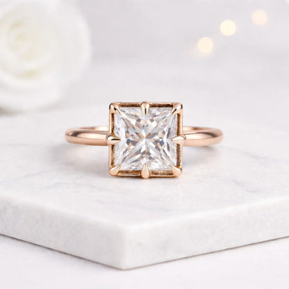 princess cut engagement princess cut solitaire square cut ring square engagement ring square diamond ring