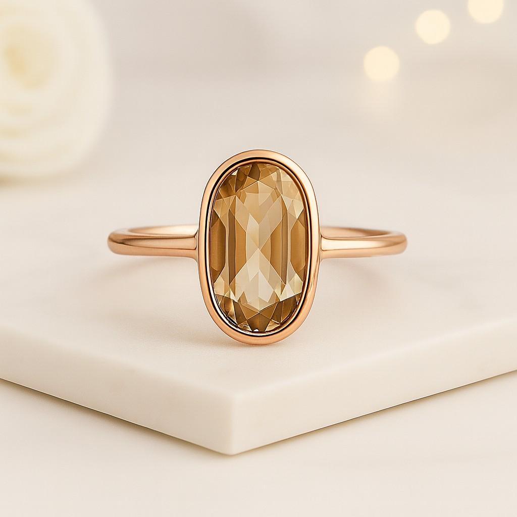 promise ring bridal ring engagement ring oval bezel ring gemstone ring unique ring fashion ring luxury ring custom ring artisan ring