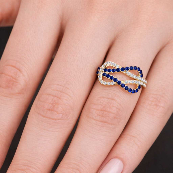 promise ring unique ring handmade ring artisan ring luxury ring fine jewelry ring gift ring stacking ring band ring curved ring decorative ring polished ring bright ring sparkle ring royal blue ring double band ring