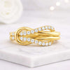 Round cut Lab Grown Diamond Infinity Twist Ring
