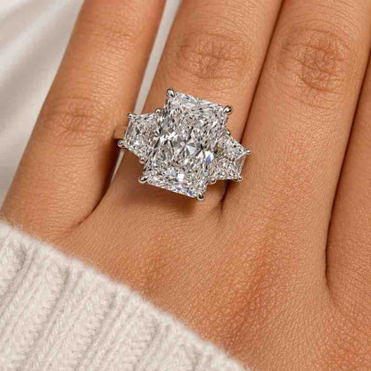 radiant cut ring radiant diamond ring radiant engagement ring rectangular ring elongated ring