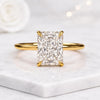 Radiant Cut Lab Grown Diamond Hidden Halo Engagement Ring