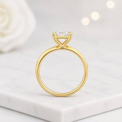 radiant engagement ring radiant solitaire ring radiant diamond ring radiant moissanite ring