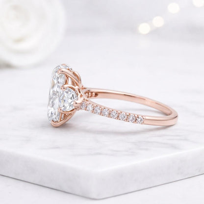 rectangular ring radiant diamond ring pear diamond ring thin band ring cathedral ring prong setting ring