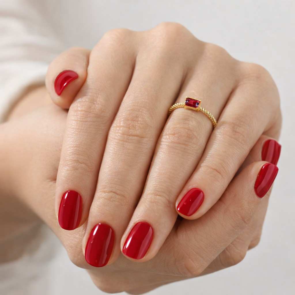 rectangular stone ring classic ring everyday ring fashion ring statement ring bright red ring july birthstone ring bridal ring anniversary ring simple ring