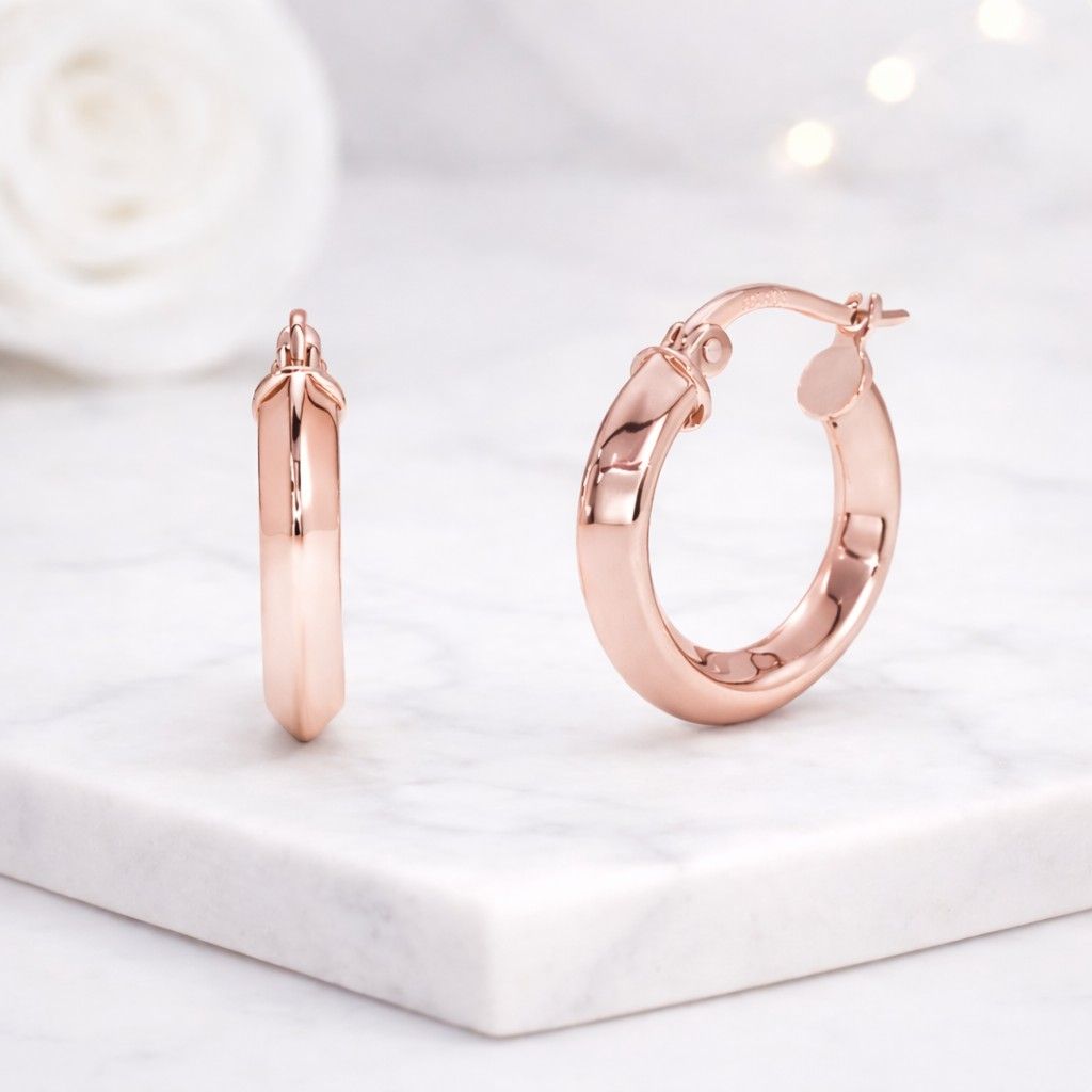 rose gold hoop earrings hoop earrings chunky hoop earrings thick hoop earrings huggie earrings round hoop earrings