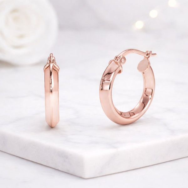 rose gold hoop earrings hoop earrings chunky hoop earrings thick hoop earrings huggie earrings round hoop earrings