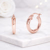 14K Rose Gold Thick Hoop Earrings